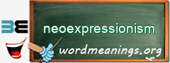 WordMeaning blackboard for neoexpressionism